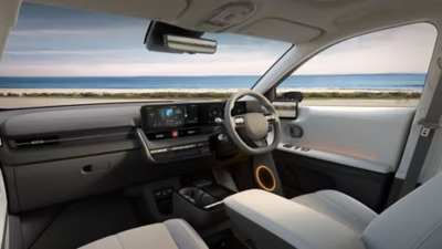 Interior of a Hyundai IONIQ hybrid vehicle